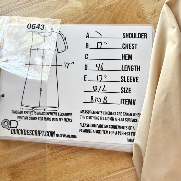 60s Melissa Lane Vintage Shirt Dress Size L‎ Beige Drawstring Waist Puff Sleeve - Picture 3 of 12